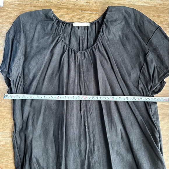 100% LINEN BOXY MINI DRESS - Picture 6 of 6